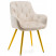Inny kolor wybarwienia: Krzesło tapicerowane pikowane welur SIENA beżowa złote nogi