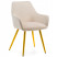 Inny kolor wybarwienia: Krzesło tapicerowane pikowane welur VASTO beżowe noga złota