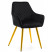 Inny kolor wybarwienia: Krzesło tapicerowane pikowane welur VASTO czarne noga złota