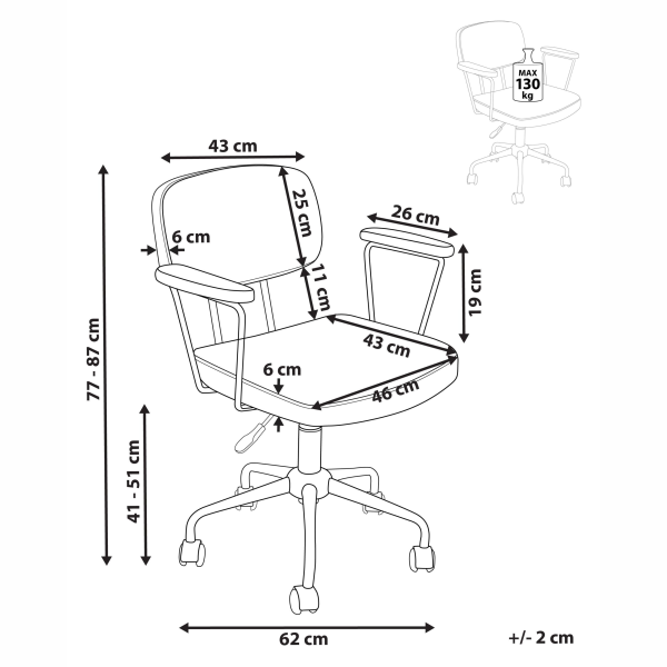 Fotel biurowy regulowany tkanina jasnoszare, 10222963