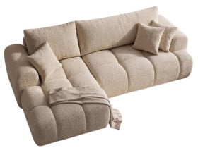 Produkt: Nowoczesny Narożnik 260×145 cm Cloud Chmurka | Quelle 06 Beżowy
