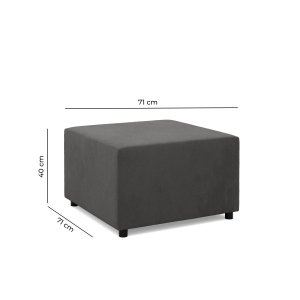 Pufa Podnóżek fotelowy 70x70 cm Siedzisko do Salonu Plusz Teddy Miedziany, 10232706
