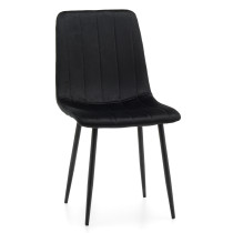 Krzesło tapicerowane pikowane do salonu jadalni GELA czarna