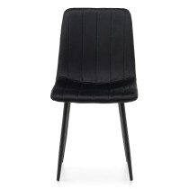 Krzesło tapicerowane pikowane do salonu jadalni GELA czarna