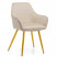 Produkt: Krzesło tapicerowane pikowane welur PASSO beżowe złota noga