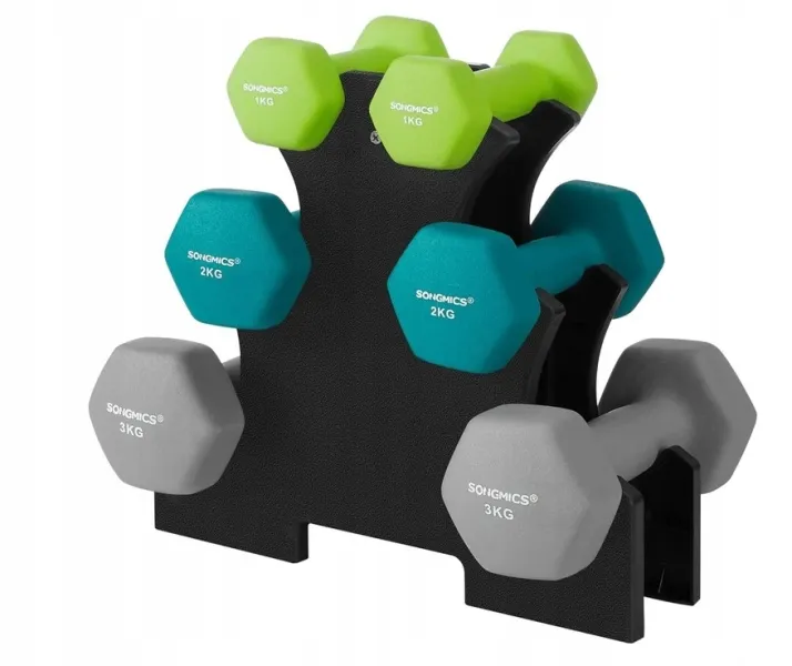 Zestaw hantli 1-3 kg 3 pary neoprenowe do treningu siłowego fitness, 10294716