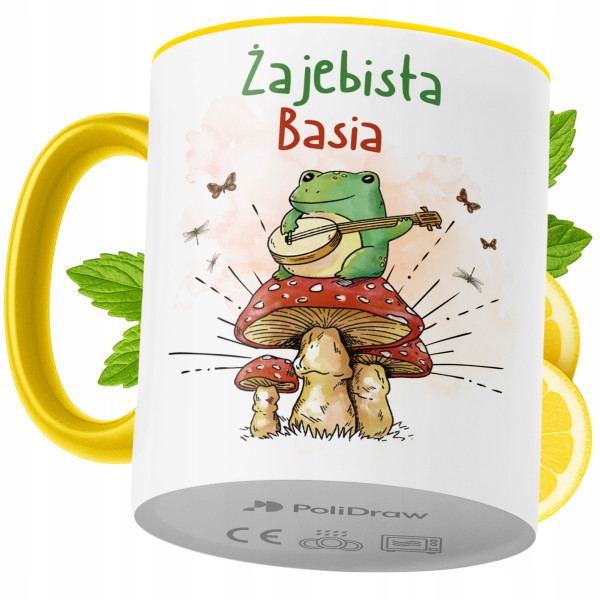 Kubek Dla Basi na Prezent z Nadrukiem ze Zdjęciem 330 ml Żółty, 10306494
