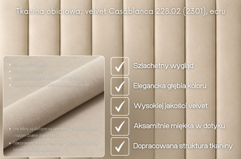 Łóżko bukowe Visby MODENA BC, 140X200, orzech/ecru, 10310129