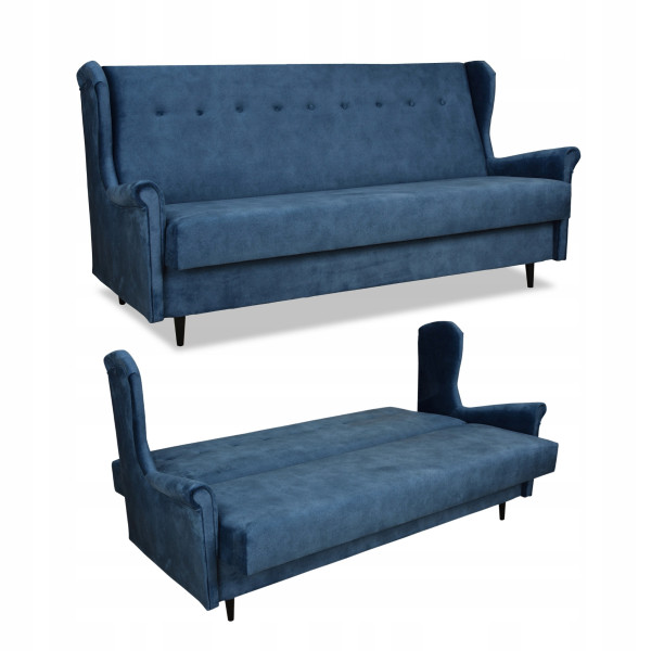 Wersalka sofa uszak kanapa rozkłada Ari niebieska, 1032063