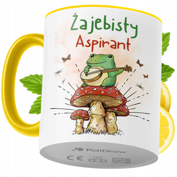 Kubek Dla Aspiranta na Prezent z Nadrukiem ze Zdjęciem 330 ml Żółty, 10324503