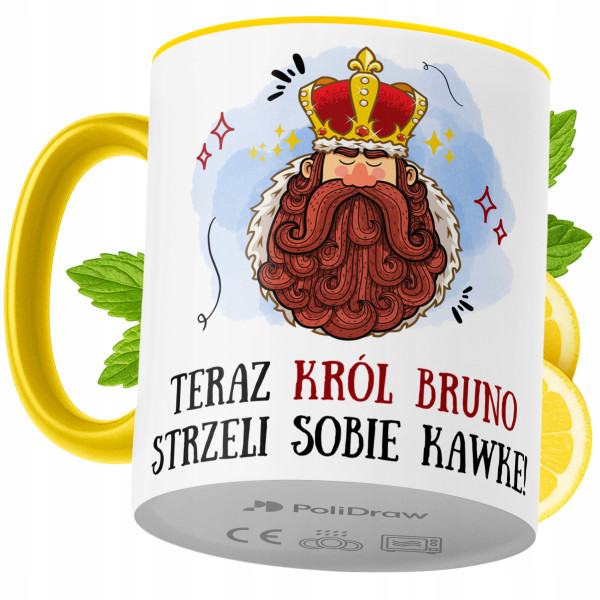 Kubek Dla Bruna na Prezent z Nadrukiem ze Zdjęciem 330 ml Żółty, 10335663