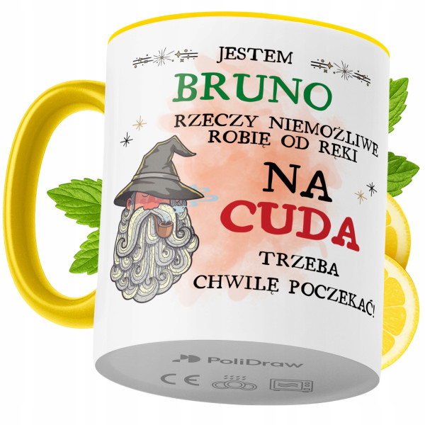 Kubek Dla Bruna na Prezent z Nadrukiem ze Zdjęciem 330 ml Żółty, 10336988