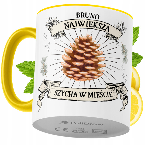 Kubek Dla Bruna na Prezent z Nadrukiem ze Zdjęciem 330 ml Żółty, 10342663