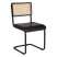 Produkt: Krzesło retro KIZAR, rattanowa plecionka, skórzane siedzisko
