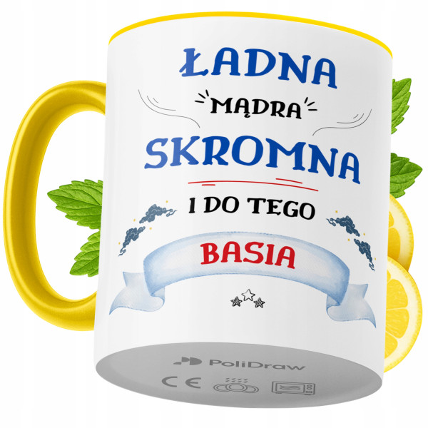 Kubek Dla Basi na Prezent z Nadrukiem ze Zdjęciem 330 ml Żółty, 10370511