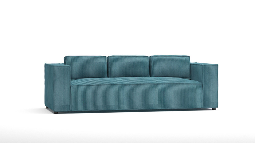 Ropez Cloe sofa 3 osobowa bez funkcji tkanina sztruks turkus, 1037299