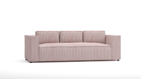 Ropez Cloe sofa 3 osobowa bez funkcji tkanina sztruks różowy