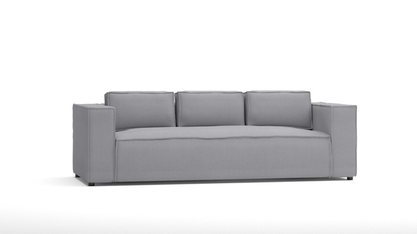 Ropez Cloe sofa 3 osobowa bez funkcji mikrofibra szary, 1037332