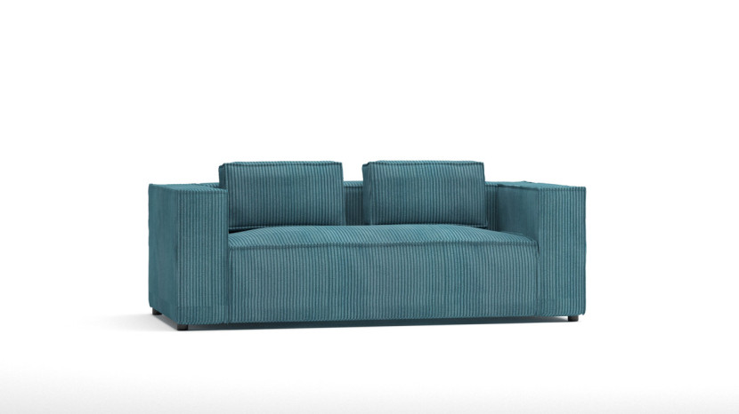 Ropez Cloe sofa 2 osobowa bez funkcji tkanina sztruks turkus, 1037354