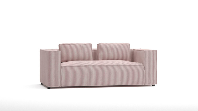 Ropez Cloe sofa 2 osobowa bez funkcji tkanina sztruks różowy, 1037362