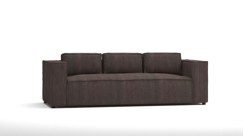 Ropez Cloe sofa 3 osobowa bez funkcji tkanina sztruks brąz, 1037370