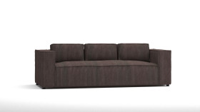Ropez Cloe sofa 3 osobowa bez funkcji tkanina sztruks brąz