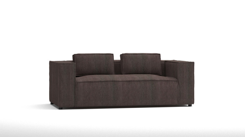 Ropez Cloe sofa 2 osobowa bez funkcji tkanina sztruks brąz, 1037378