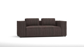 Ropez Cloe sofa 2 osobowa bez funkcji tkanina sztruks brąz