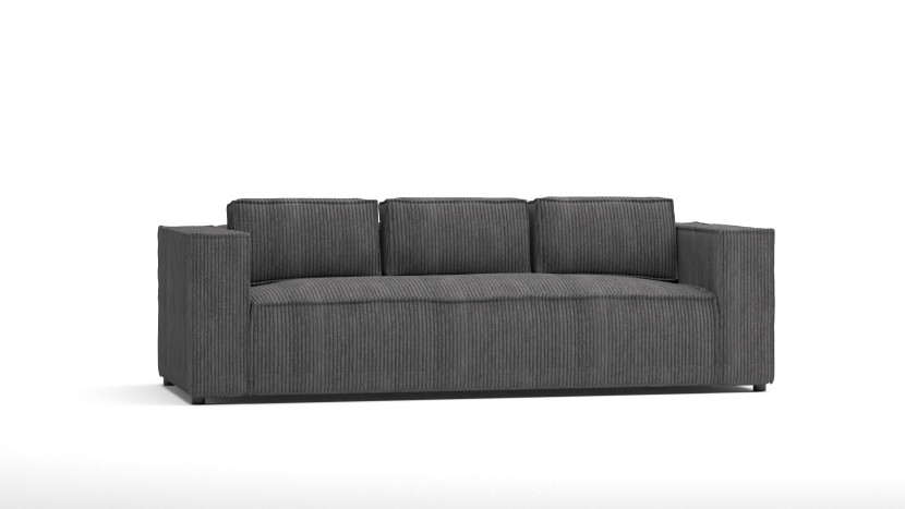 Ropez Cloe sofa 3 osobowa bez funkcji tkanina sztruks grafit, 1037386