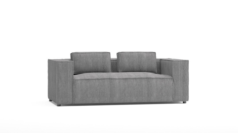 Ropez Cloe sofa 2 osobowa bez funkcji tkanina sztruks szary, 1037410
