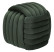 Puf pleciony z weluru w kolorze zielonym 45x45x45 cm, 10377262