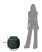 Puf pleciony z weluru w kolorze zielonym 45x45x45 cm, 10377266