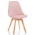 Inny kolor wybarwienia: Krzesło skandynawskie z poduszką DUBLIN różowy welur
