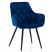Inny kolor wybarwienia: Krzesło tapicerowane pikowane welurowe SIENA granatowa