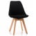 Inny kolor wybarwienia: Krzesło skandynawskie z poduszką DUBLIN czarny welur