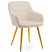 Produkt: Krzesło tapicerowane do salonu ORTE beżowy welur złote nogi