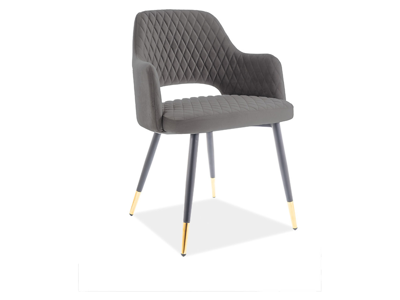 krzesło szary velvet Franco, 1040308