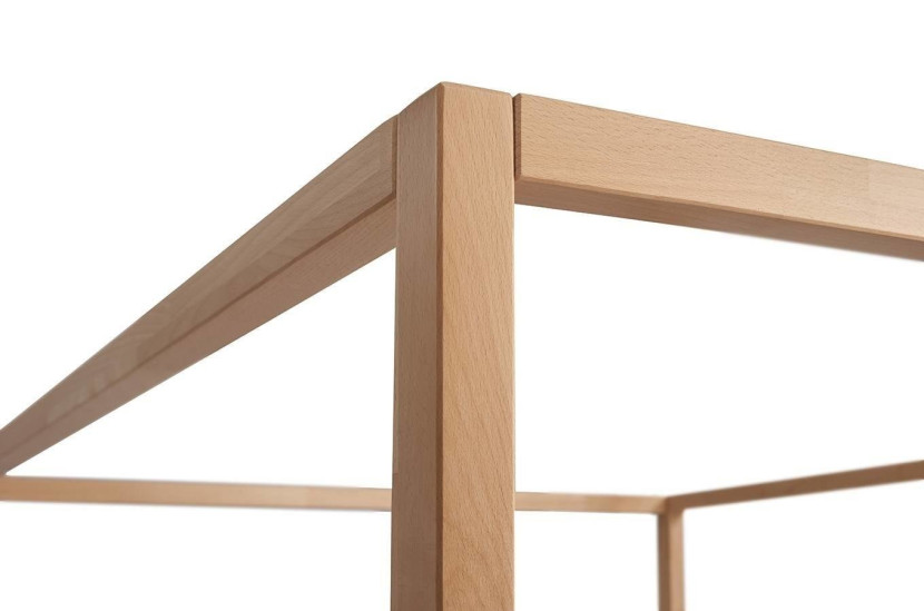 Łóżko bukowe Visby CANOPY z baldachimem, 140x200, naturalny, 1042173