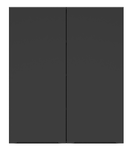 szafka kuchenna górna Sole L6 80 cm dwudrzwiowa czarny mat, 1042564