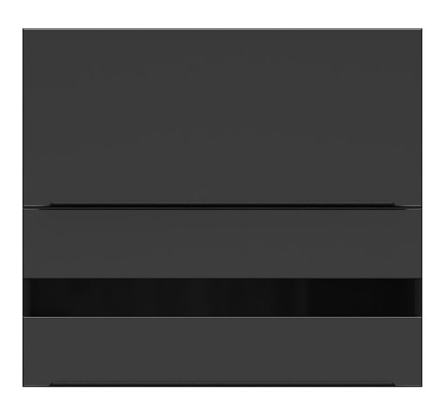 szafka kuchenna górna Sole L6 80 cm z witryną uchylna czarny mat, 1042570