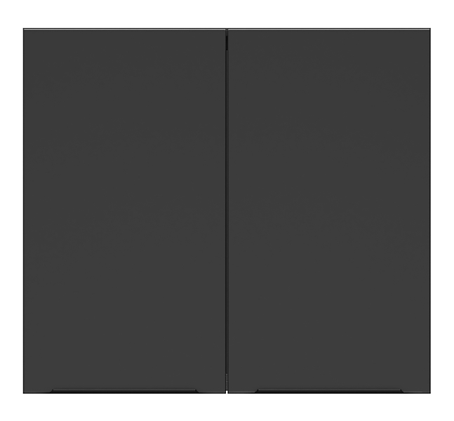 szafka kuchenna górna Sole L6 80 cm z ociekarką dwudrzwiowa czarny mat, 1042573
