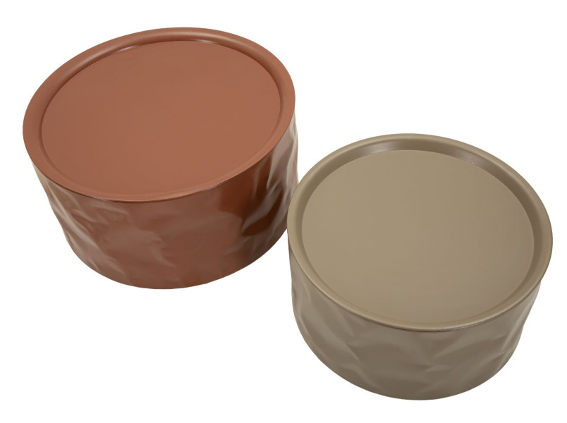 Stoliki kawowe metalowe, zestaw 2 szt. ø 62×30–51×26 cm, 10435364