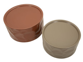 Stoliki kawowe metalowe, zestaw 2 szt. ø 62×30–51×26 cm