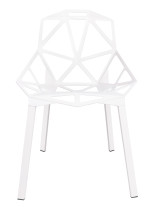 Krzesło SPLIT PREMIUM białe - aluminium, nogi białe