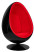 Produkt: Fotel OVALIA BLACK czerwony