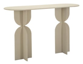 Konsola metalowa kremowa 120x40x75,5 cm
