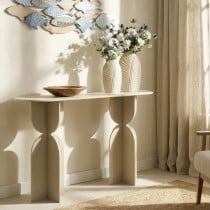 Konsola metalowa kremowa 120x40x75,5 cm