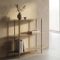 Konsola metalowa w kolorze taupe 90x28x81 cm
