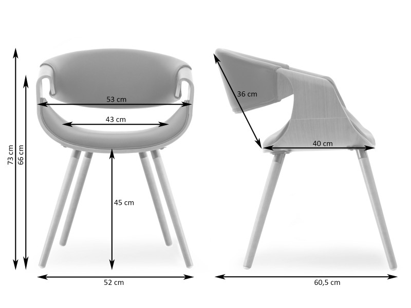 Designerskie krzesło w zwierzęcym wzorze na dębowej ramie BENT, 10439285