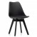 Inny kolor wybarwienia: Krzesło skandynawskie z poduszką DUBLIN czarny nogi czarne